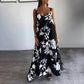 Rochie de damă fără mâneci din bumbac cu motive florale