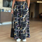 【S-4XL】🌺Pantaloni tipăriți casual cu picior lat pentru femei
