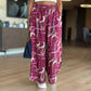 【S-4XL】🌺Pantaloni tipăriți casual cu picior lat pentru femei