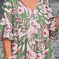 Rochie midi imprimată cu decolteu în V