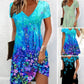 Femeii florale imprimare A-Line Mini rochie