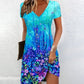 Femeii florale imprimare A-Line Mini rochie