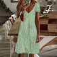 Femeii florale imprimare A-Line Mini rochie
