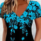 Femeii florale imprimare A-Line Mini rochie