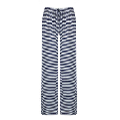 Pantaloni cu dungi largi și casual cu talie joasă