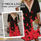 V-Neck vrac rochie până la genunchi