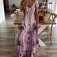 Women's Floral Printed V-Neck Short Sleeve Dress