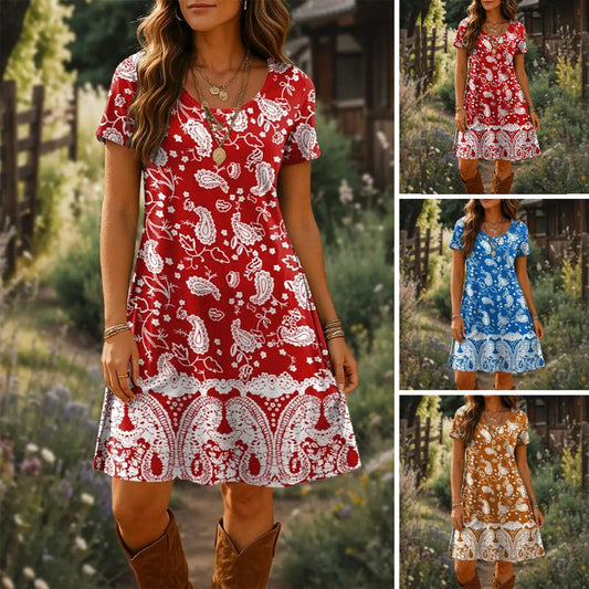 Rochie cu imprimeu etnic