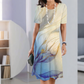 [S-3XL]✨Rochie elegantă cu degrade de culori