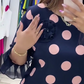 Rochie plisată cu imprimeu patchwork și buline pentru femei