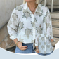 Cămașă casual pentru femei cu imprimeu botanic