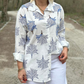 Cămașă casual pentru femei cu imprimeu botanic