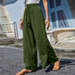 Pantaloni casual pentru femei, cu nasturi laterali și croi larg