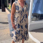 🌸[S-3XL]🌿Rochie maxi imprimată fără mâneci pentru femei