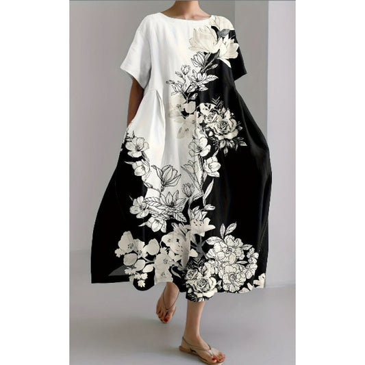 Women's Casual Print Short Sleeve Dress