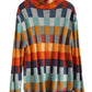 Pulover tricotat multicolor la modă