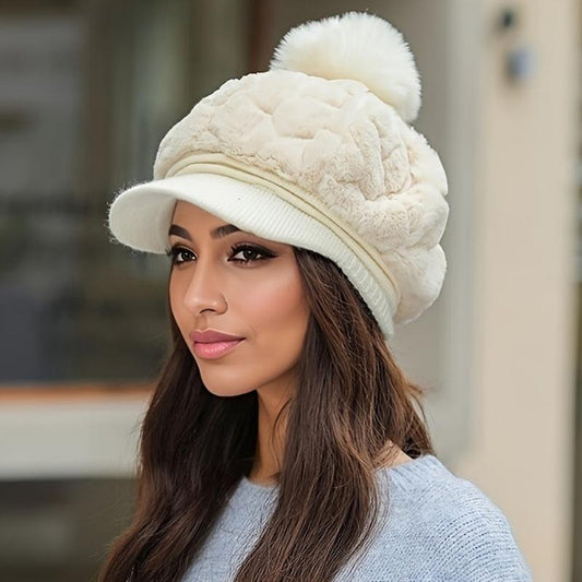 🎁 Cel mai bun cadou pentru ea 🎁👒 - pălărie de iarnă pentru femei cu boruri scurte🥰