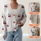 Cardigan casual pentru femei Sweet Cherry